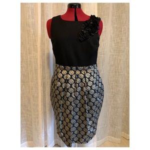 Gold & black cocktail dress